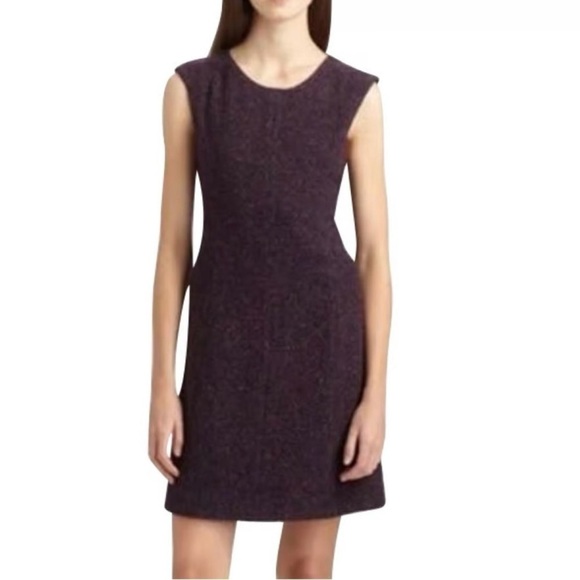 Theory Franita purple tweed sheath sleeveless dress - Picture 1 of 11